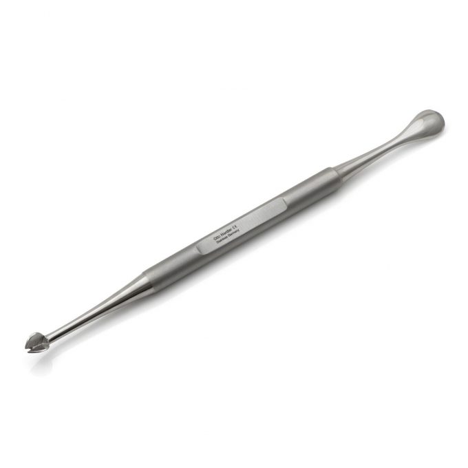 Otto Herder Double Instrument with Cuticle Trimmer & Pusher, Stainless Steel, made in Germany
