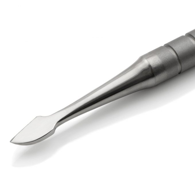 Hans Kniebes Double Instrument with Cuticle Trimmer & Pusher, Stainless Steel, made in Germany