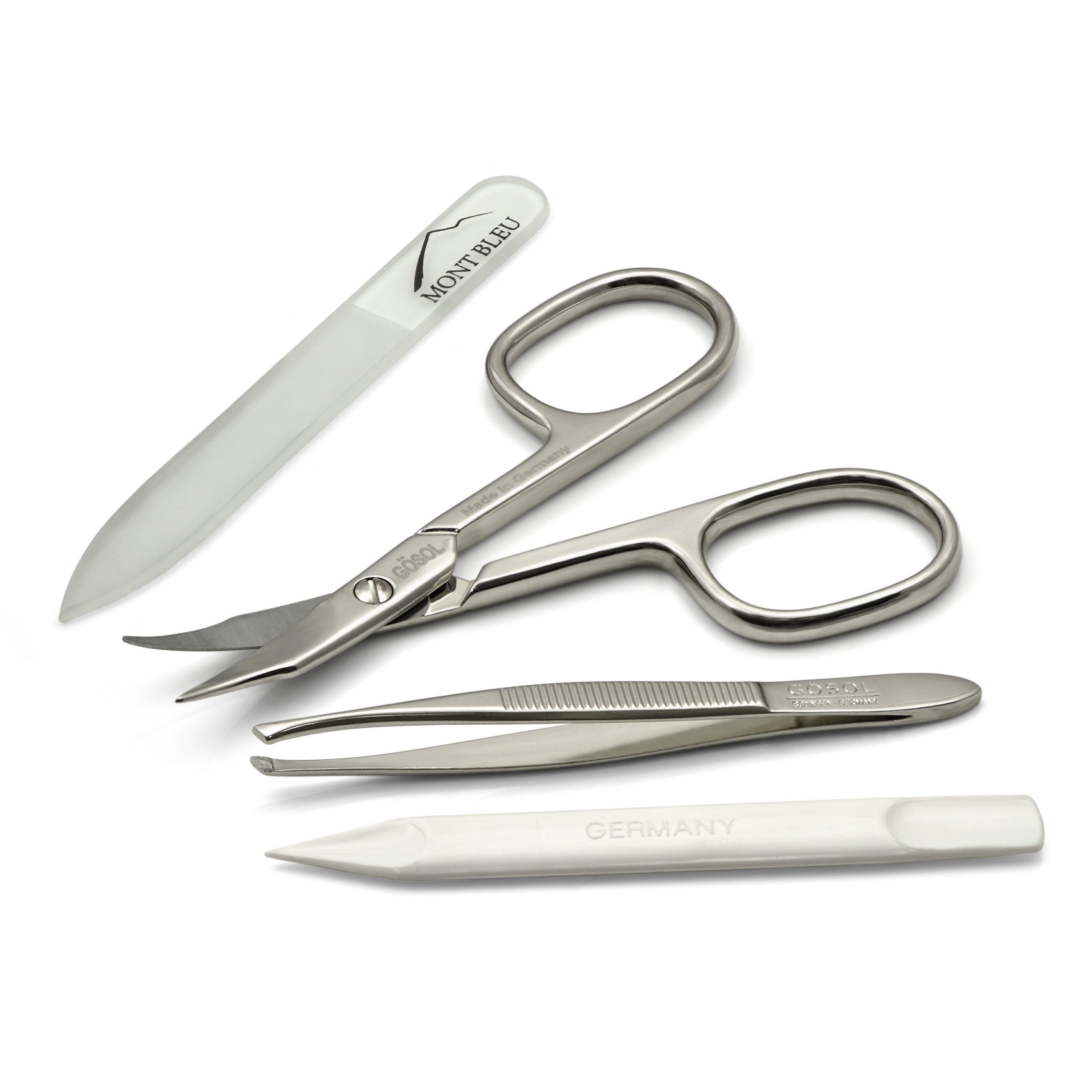 GÖSOL 4-piece Manicure Set in Leather Case, Made in Germany