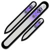Set of 3 Glass Nail Files "Owl" with Swarovski crystals