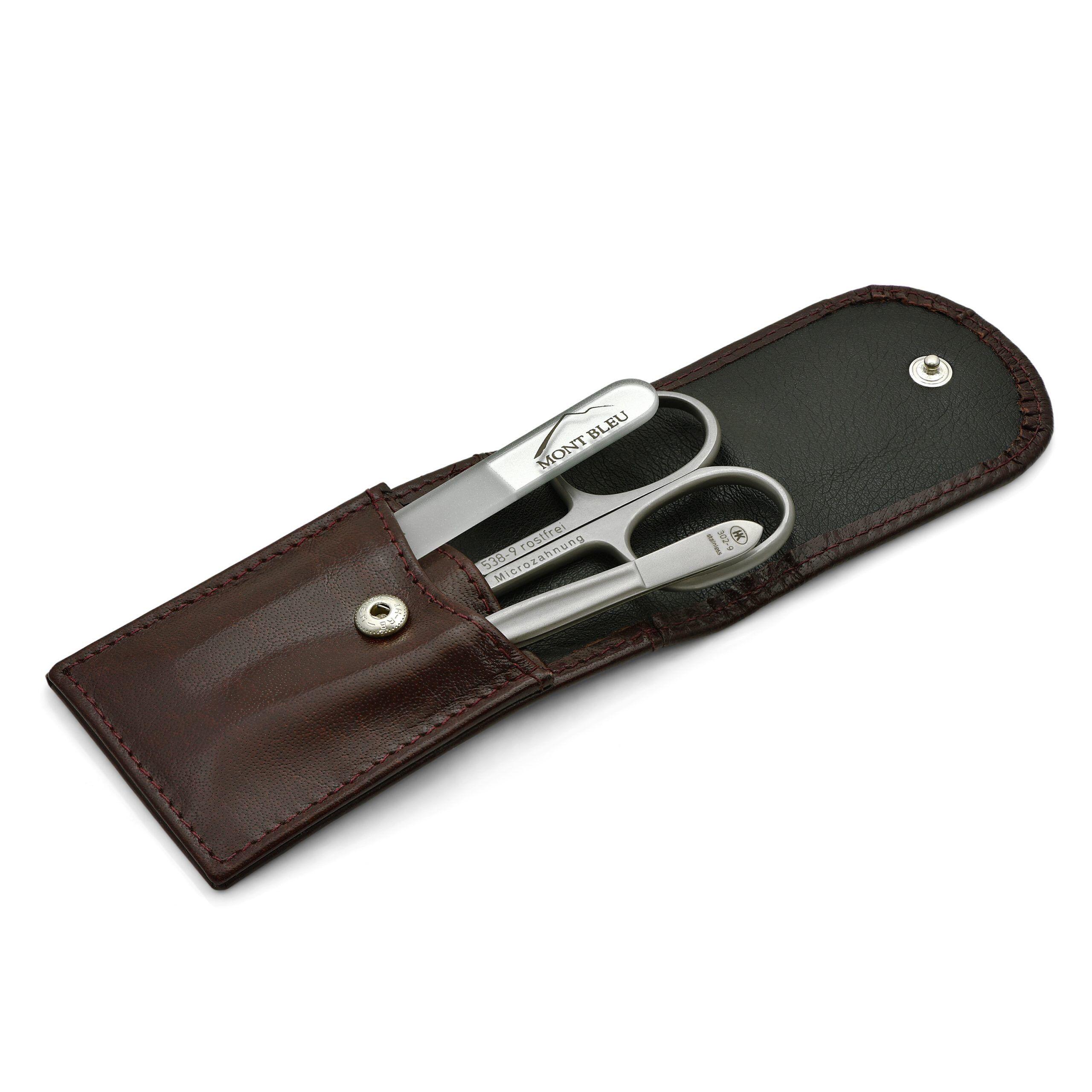 Hans Kniebes 3-piece Manicure Set in Nappa Leather Case, Made in Germany Hans Kniebes 3-piece Manicure Set in Nappa Leather Case, Made in Germany