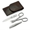 Hans Kniebes 3-piece Manicure Set in Nappa Leather Case, Made in Germany Hans Kniebes 3-piece Manicure Set in Nappa Leather Case, Made in Germany