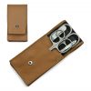 Hans Kniebes 4-piece Men's Manicure Set in Amalfi Leather Case, Made in Germany