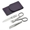 Hans Kniebes' Sonnenschein 3-piece Manicure Set in Nappa Leather Case, Made in Germany