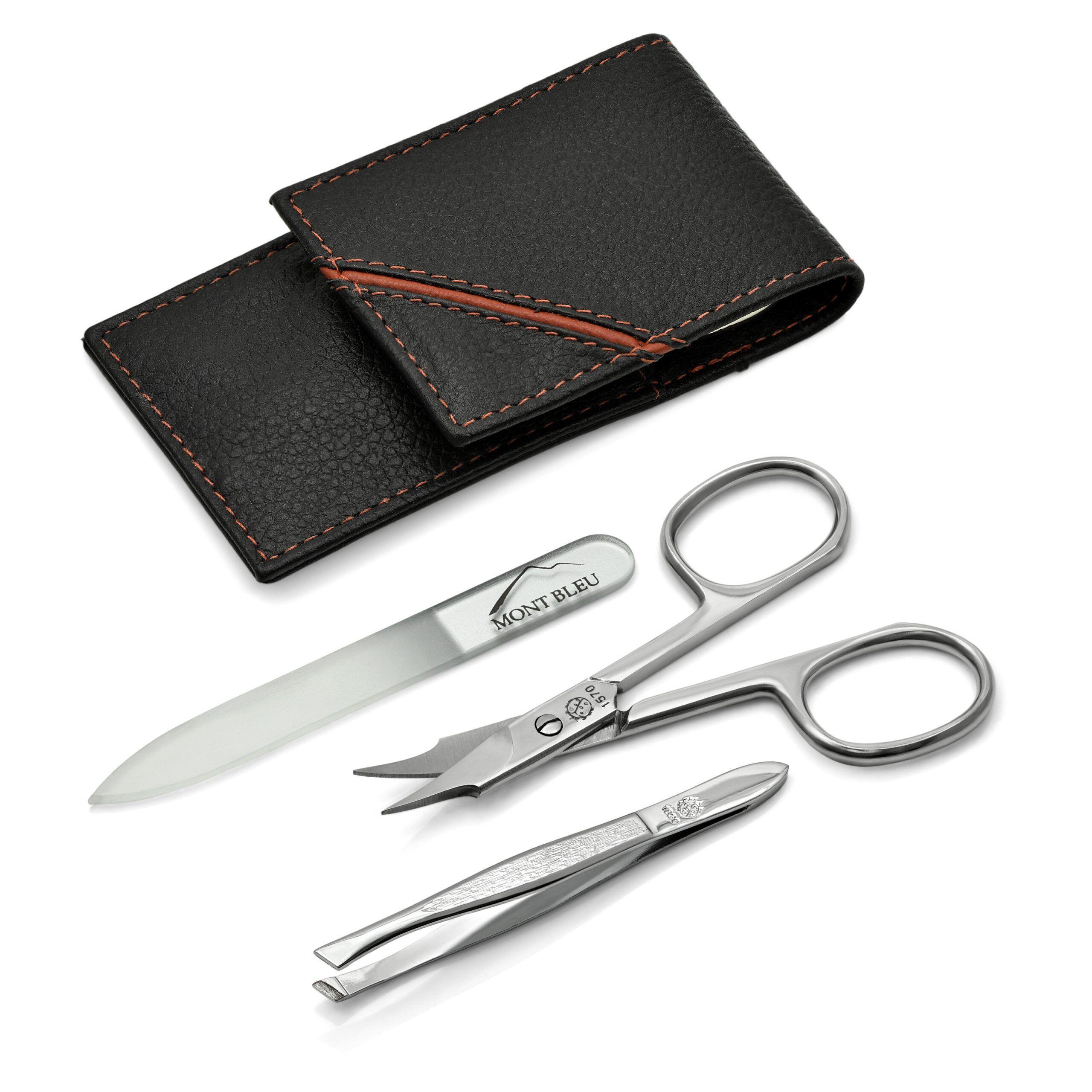 Hans Kniebes' Sonnenschein 3-piece Manicure Set in Leather Case, Made in Germany