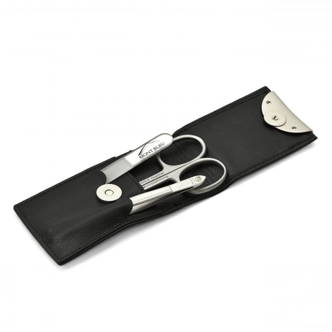 Hans Kniebes' Sonnenschein 3-piece Manicure Set in Nappa Leather Case, Made in Germany