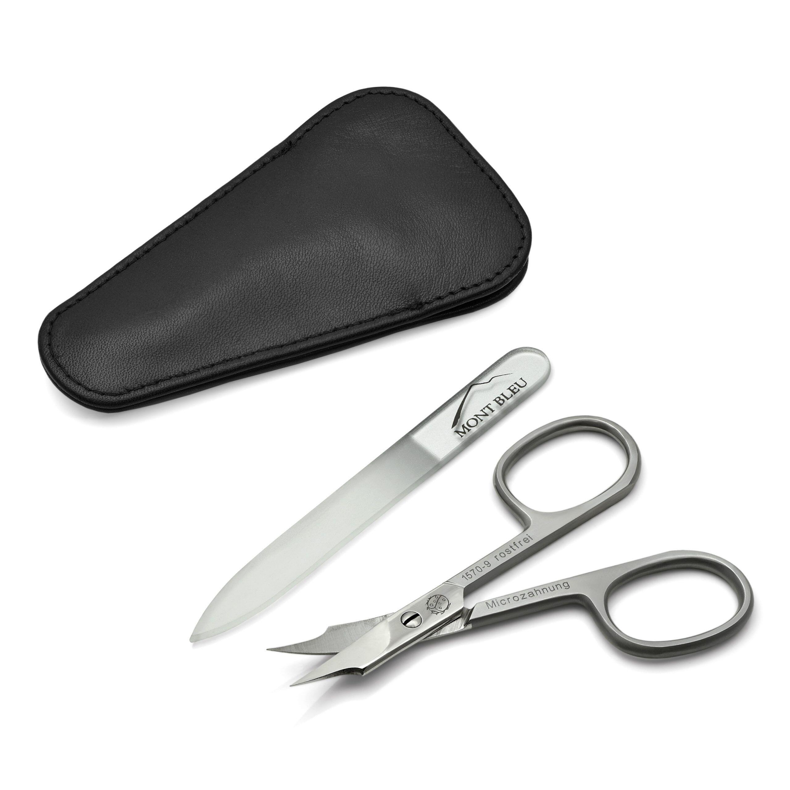 Hans Kniebes' Sonnenschein 2-piece Manicure Set in Leather Case, Made in Germany