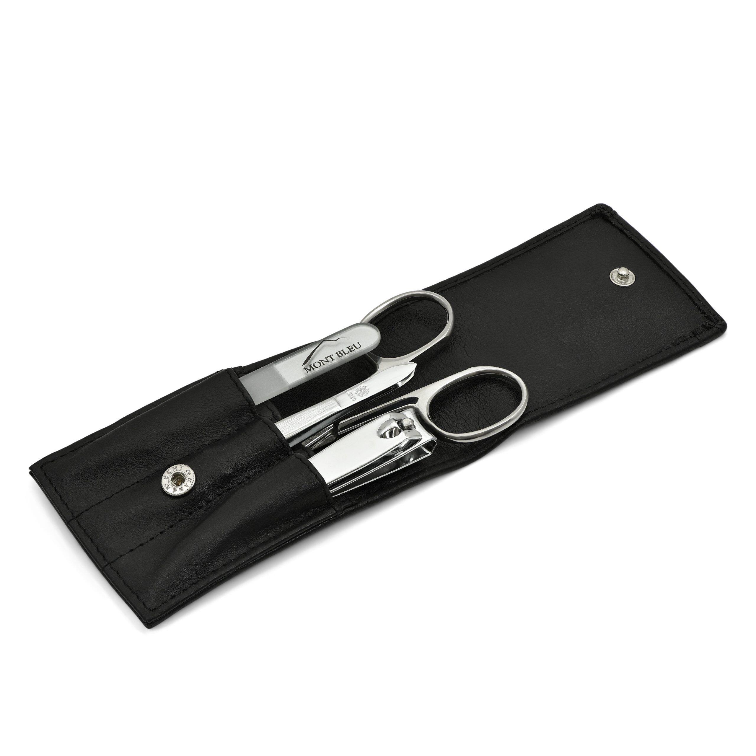 Hans Kniebes' Sonnenschein 4-piece Manicure Set in Nappa Leather Case, Made in Germany Hans Kniebes' Sonnenschein 4-piece Manicure Set in Nappa Leather Case, Made in Germany