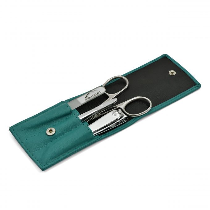 Hans Kniebes' Sonnenschein 4-piece Manicure Set in Nappa Leather Case, Made in Germany