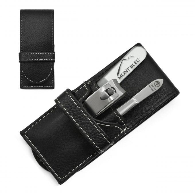 Hans Kniebes' Sonnenschein 3-piece Gents' Manicure Set in Leather Case, Made in Germany