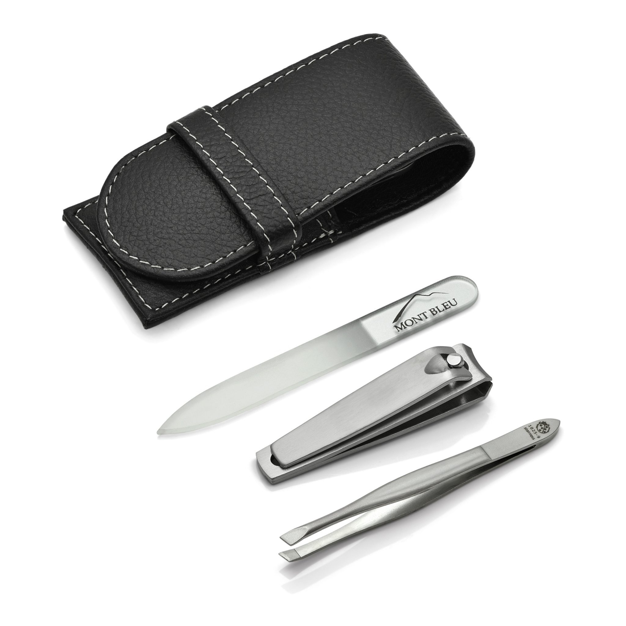 Hans Kniebes' Sonnenschein 3-piece Gents' Manicure Set in Leather Case ...