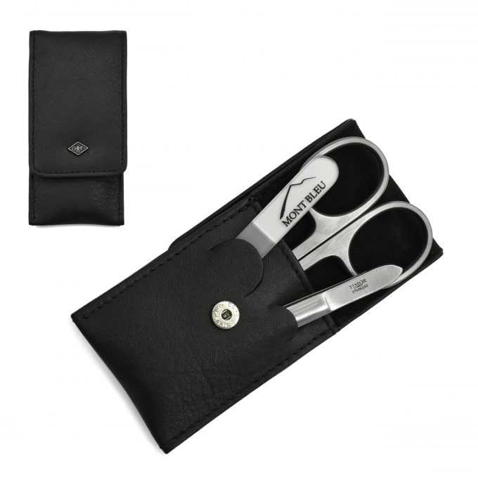 Giesen & Forsthoff's Timor 3-piece Manicure Set in Nappa Leather Case