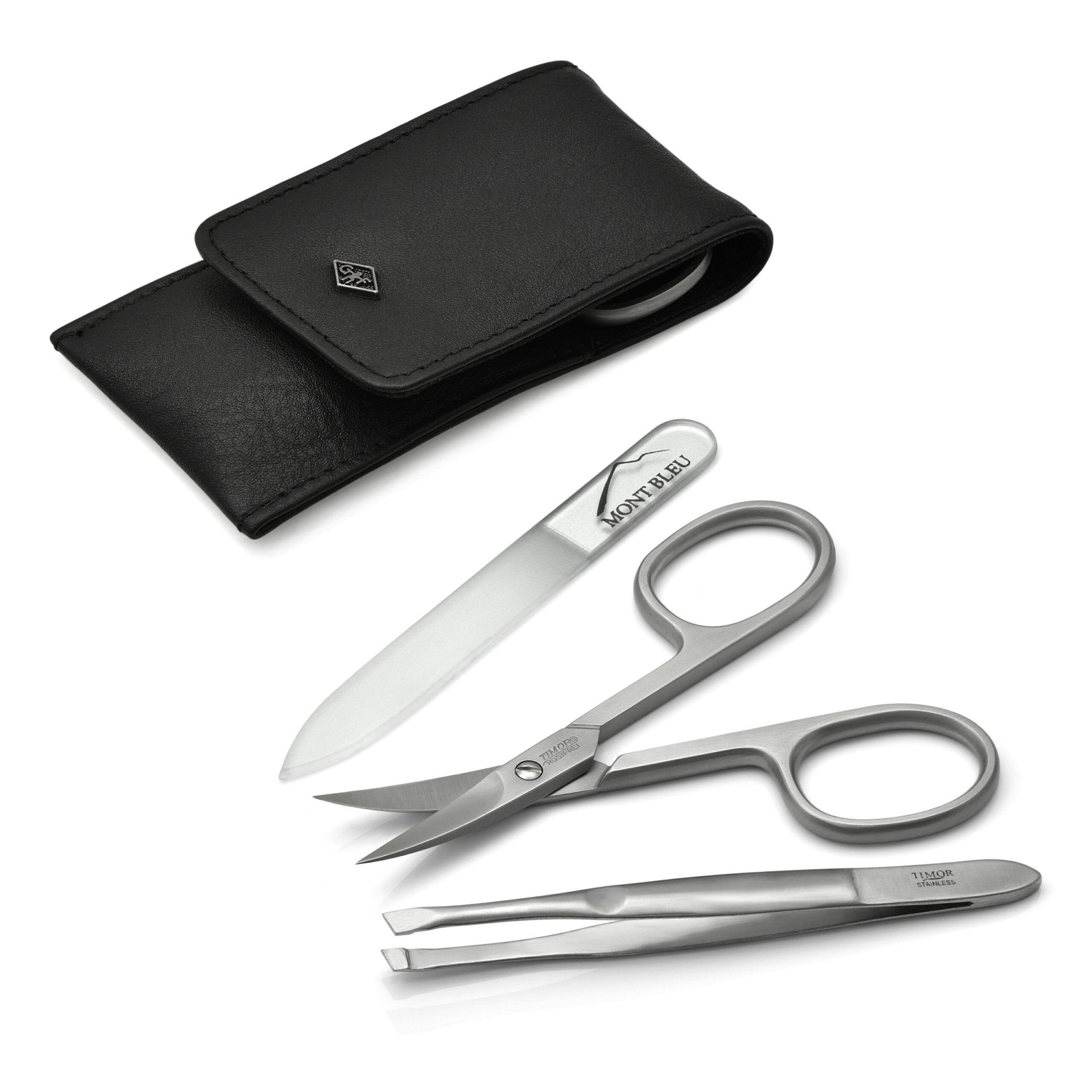 Giesen & Forsthoff's Timor 3-piece Manicure Set in Nappa Leather Case