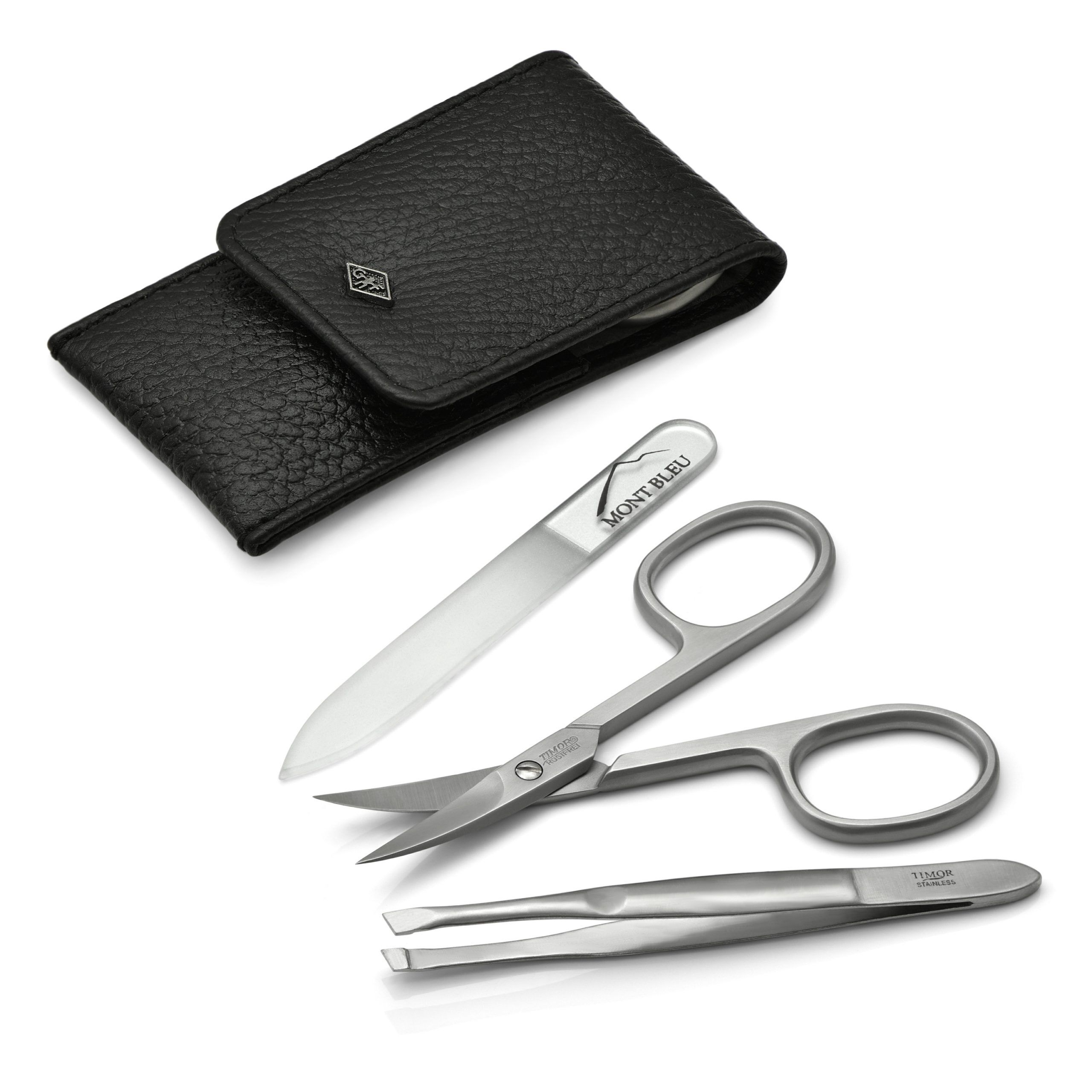 Giesen & Forsthoff's Timor 3-piece Manicure Set in Soft & Grained Leather Case