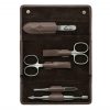 Giesen & Forsthoff's Timor 5-piece Manicure Set in Mauve Floater Leather Case
