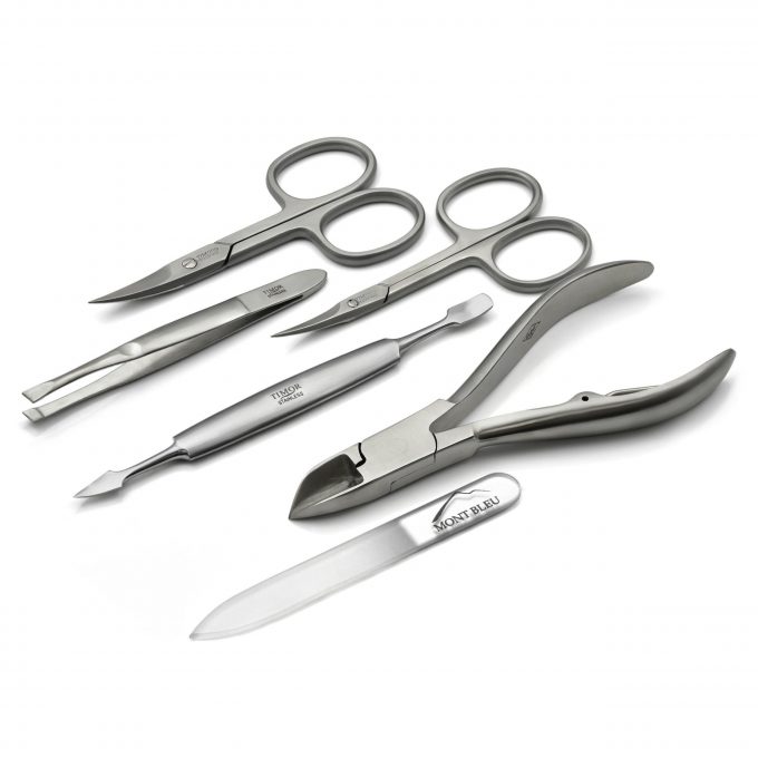 Giesen & Forsthoff's Timor 6-piece Manicure Set in Black Leather Case