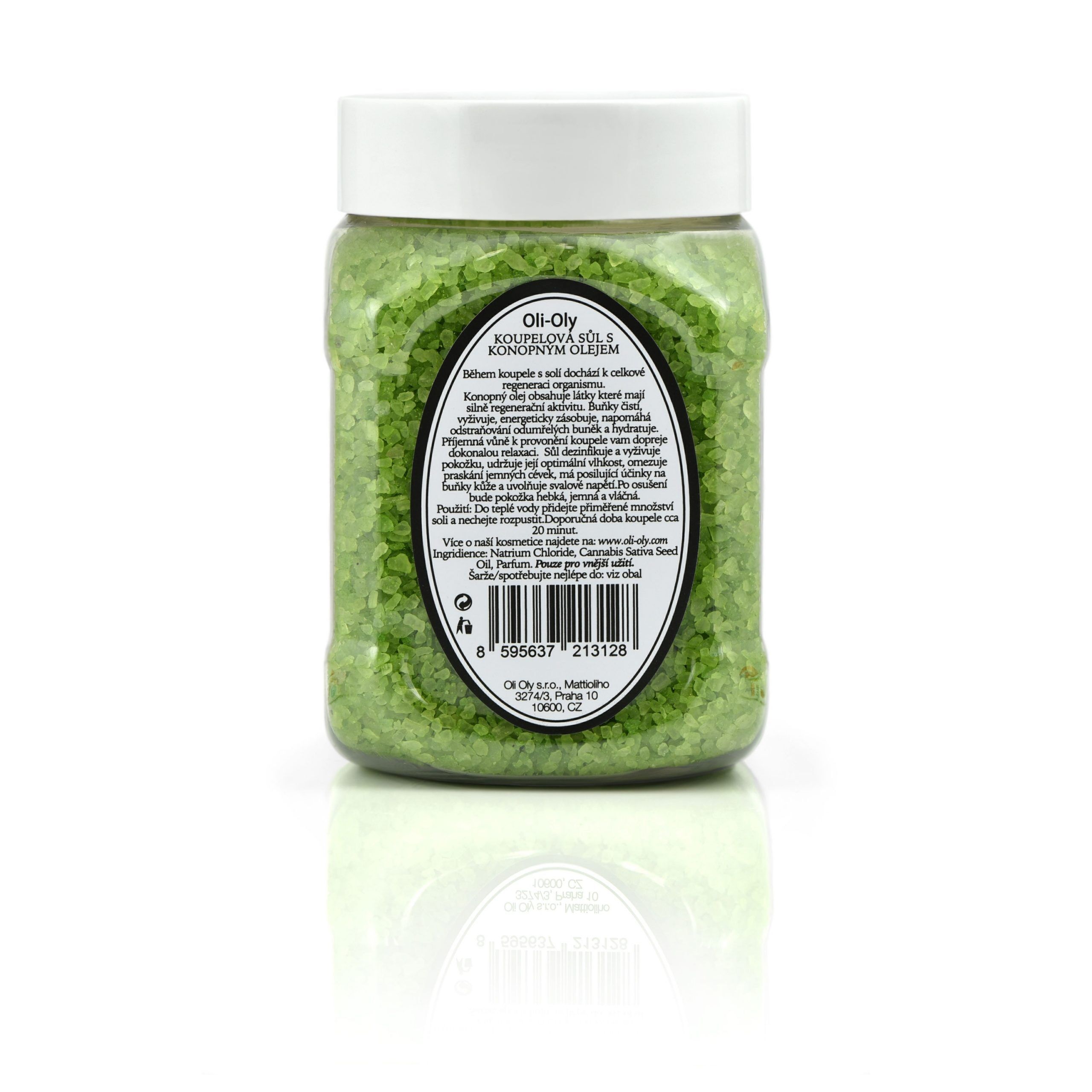 Sól do kąpieli Oli-Oly z olejem z konopi, 300g Sól do kąpieli Oli-Oly z olejem z konopi, 300g