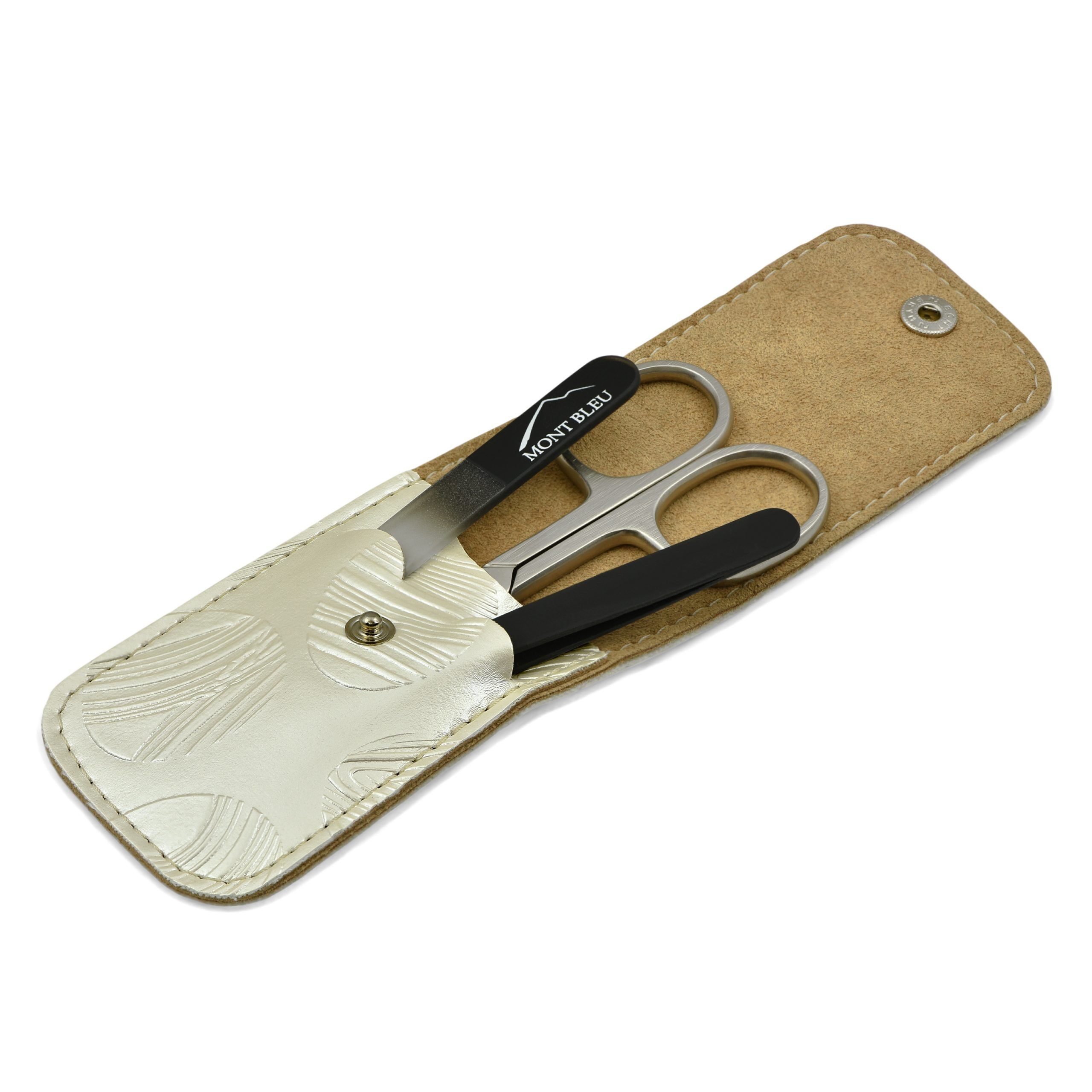 Mont Bleu 3-piece Manicure Set in Leatherette Case, Mike
