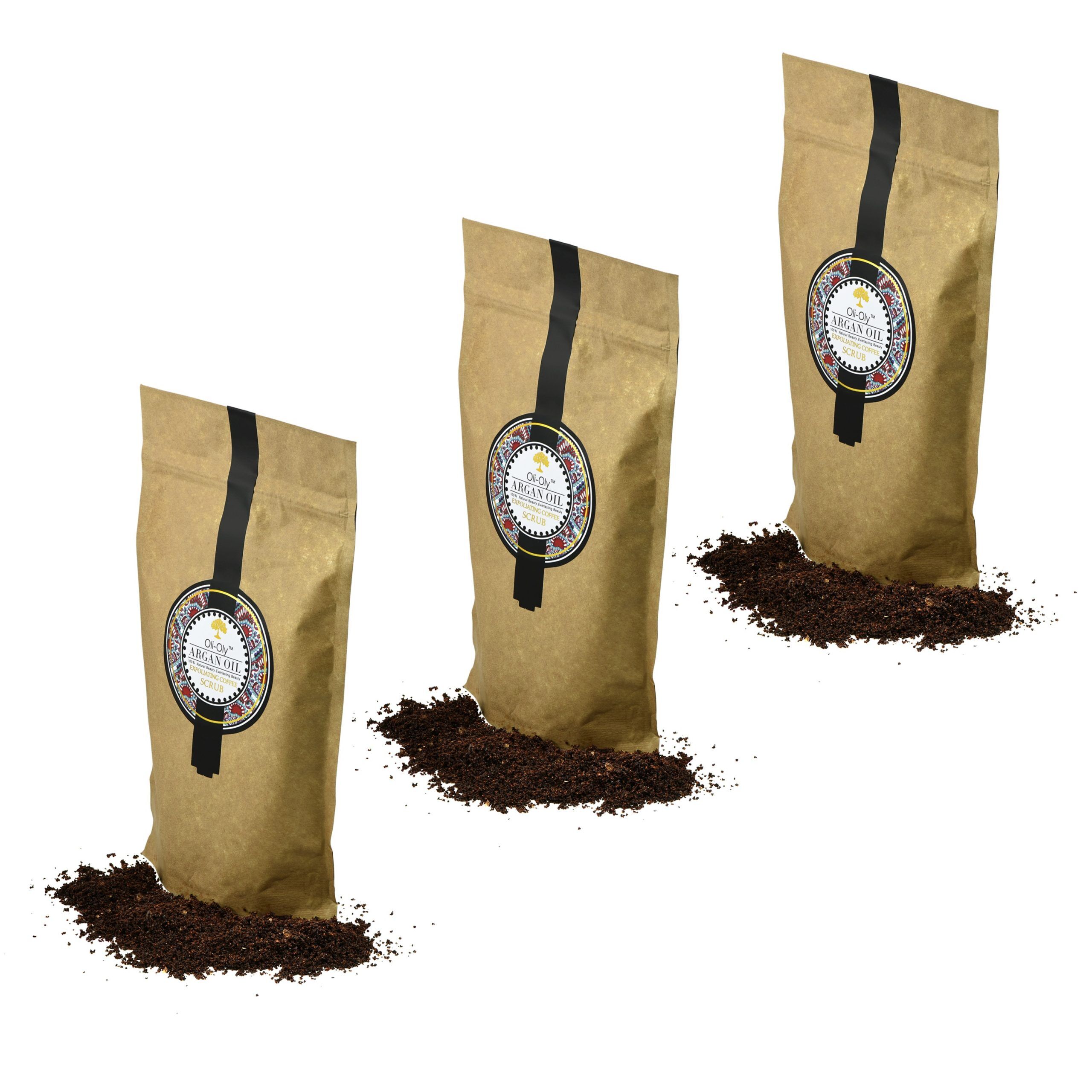 Oli-Oly Exfoliating Coffee Scrub with Argan Oil with Argan Oil, 150g, Unscented