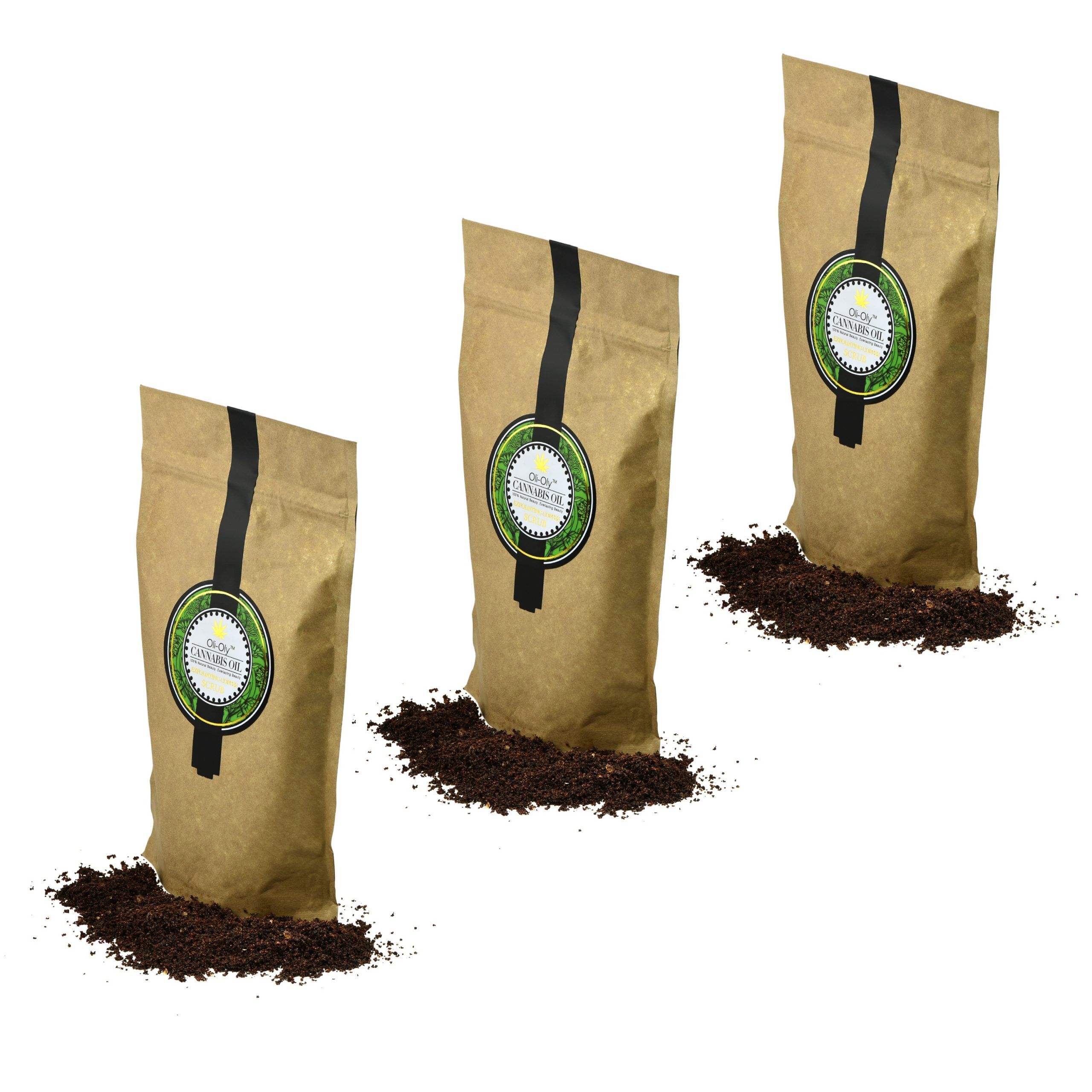 Oli-Oly Exfoliating Coffee Scrub with Cannabis Oil, 150g