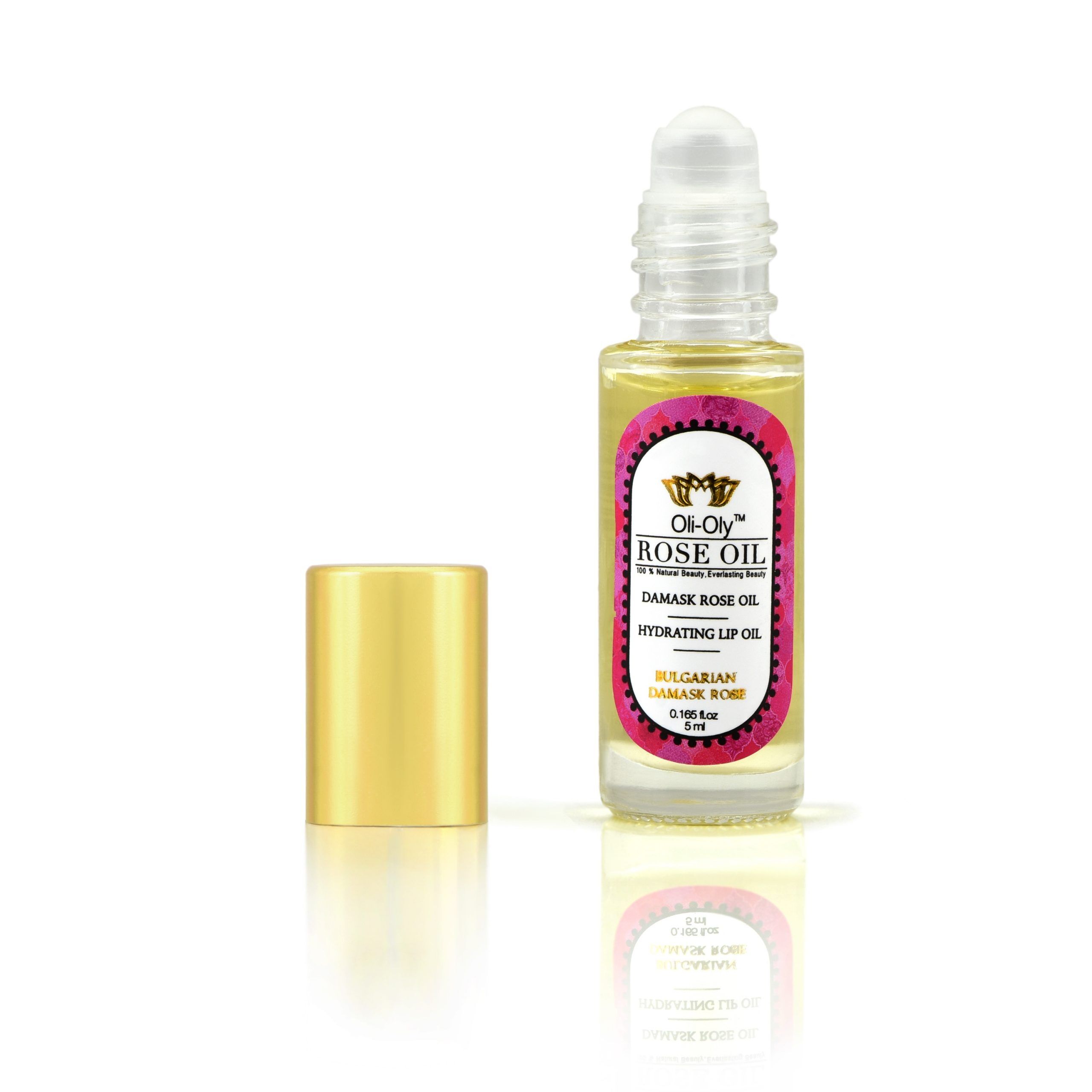 Oli-Oly Nawilżający olejek do ust z olejkiem różanym, 5 ml, słodki zapach Oli-Oly Nawilżający olejek do ust z olejkiem różanym, 5 ml, słodki zapach