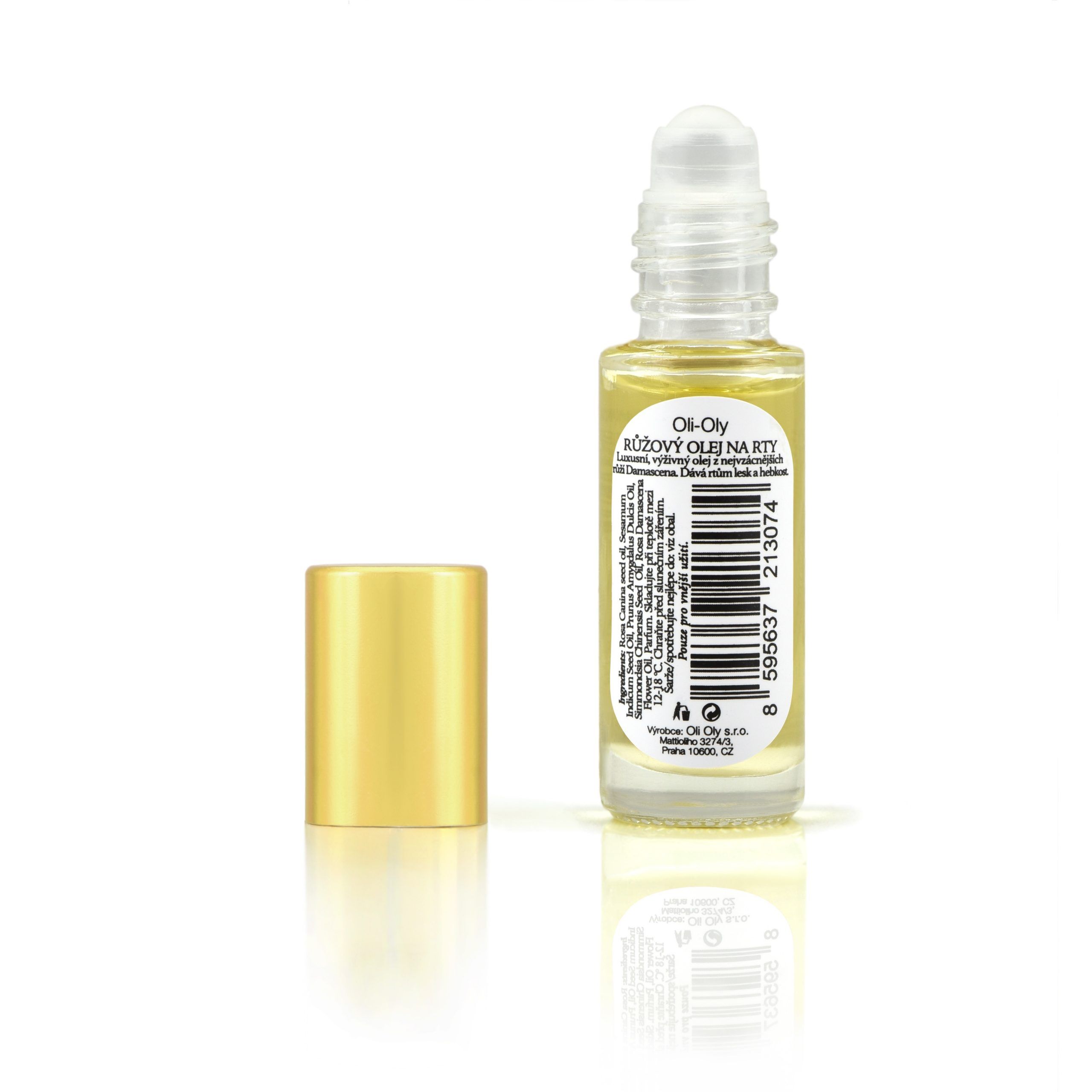 Oli-Oly Nawilżający olejek do ust z olejkiem różanym, 5 ml, słodki zapach Oli-Oly Nawilżający olejek do ust z olejkiem różanym, 5 ml, słodki zapach