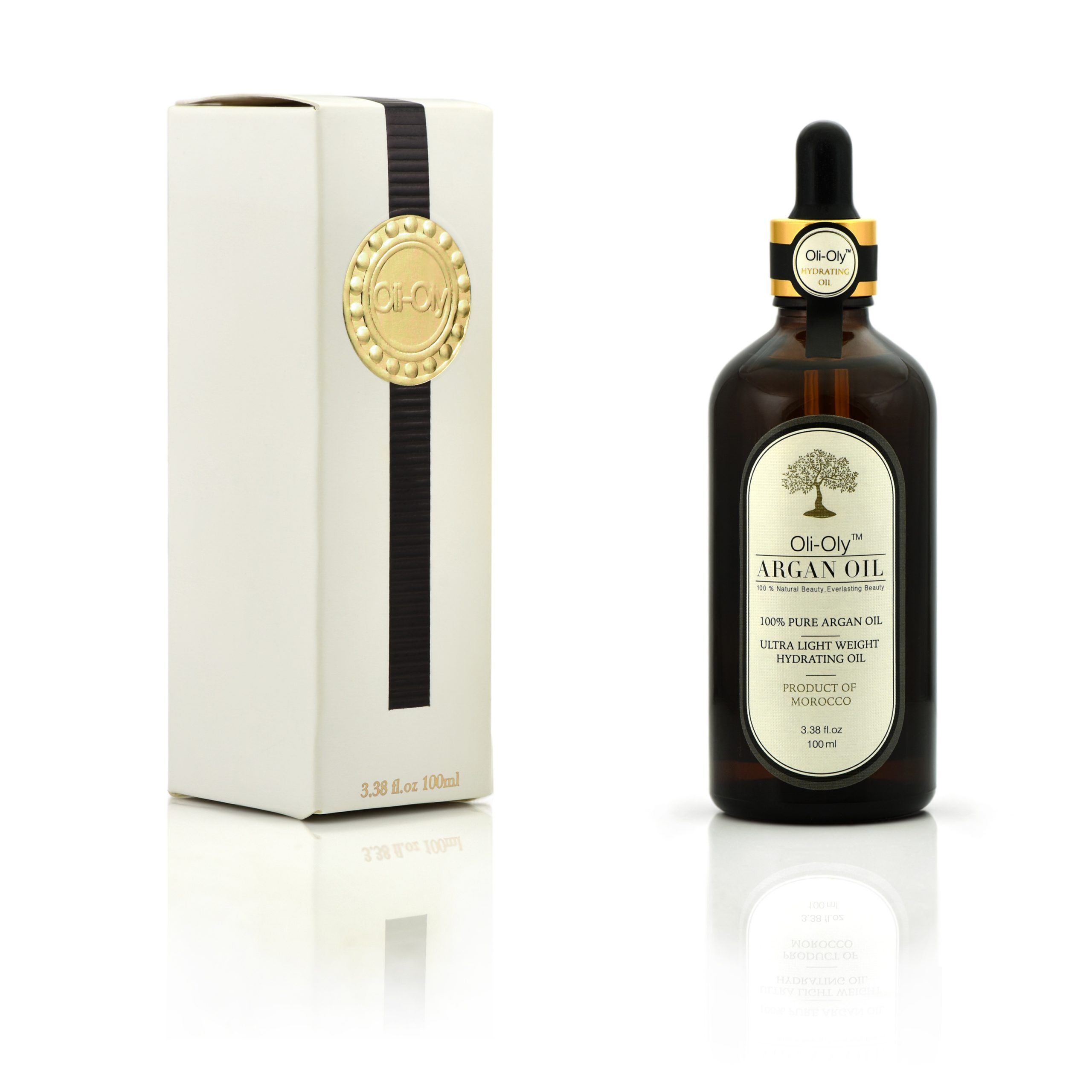 Oli-Oly Pure Argan Oil for Hair, Face and Body Skin, 100 ml, Unscented