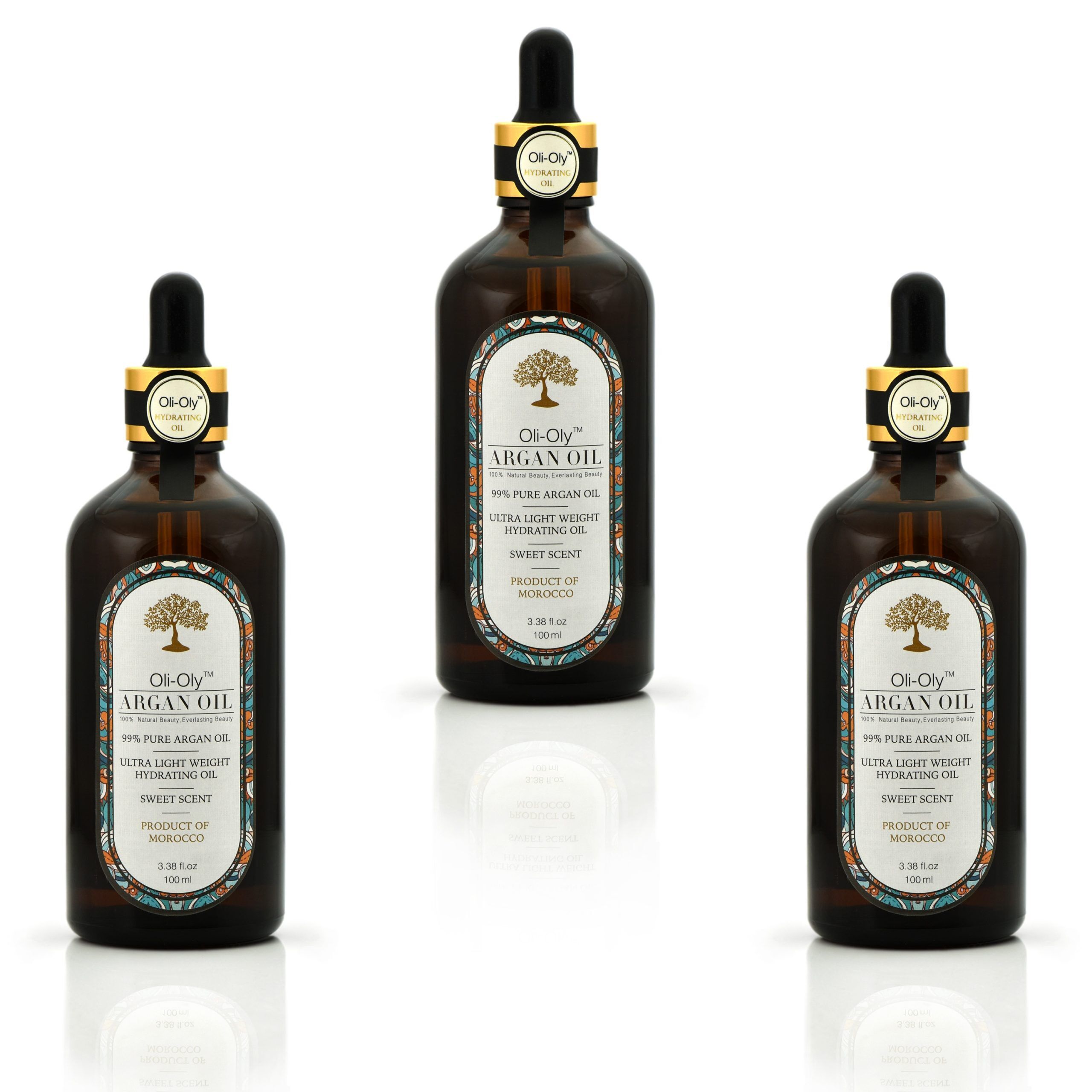 Oli-Oly 99% Argan Oil for Hair, Face and Body Skin, 100 ml, Sweet Scent