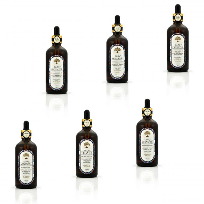 Oli-Oly 99% Argan Oil for Hair, Face and Body Skin, 100 ml, Fresh Scent