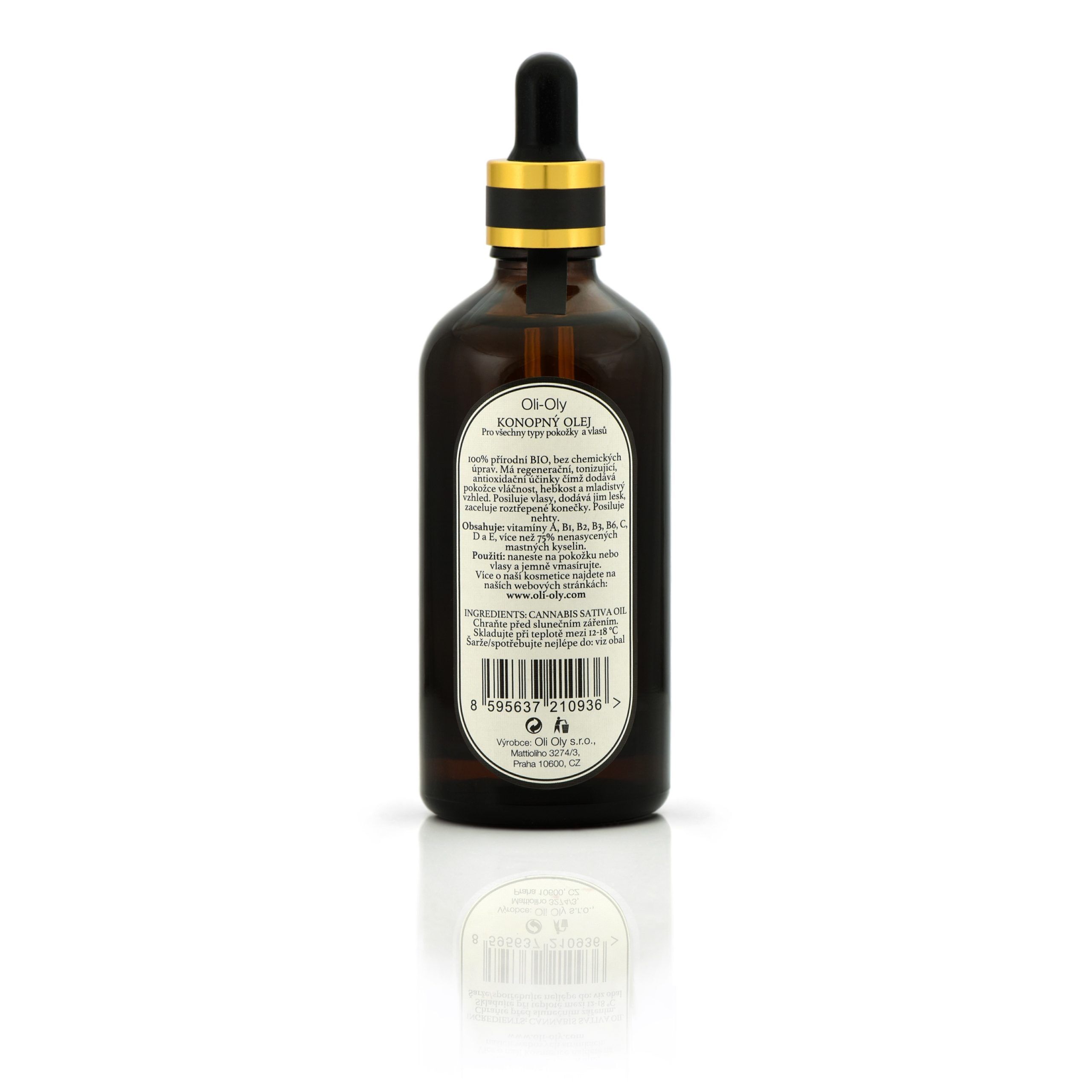 Oli-Oly Pure Cannabis Oil for Hair, Face and Body Skin, 100 ml, Unscented