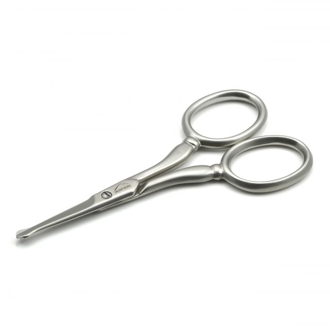 Mont Bleu Ear & Nose Hair Scissors, Carbon Steel, made in Italy