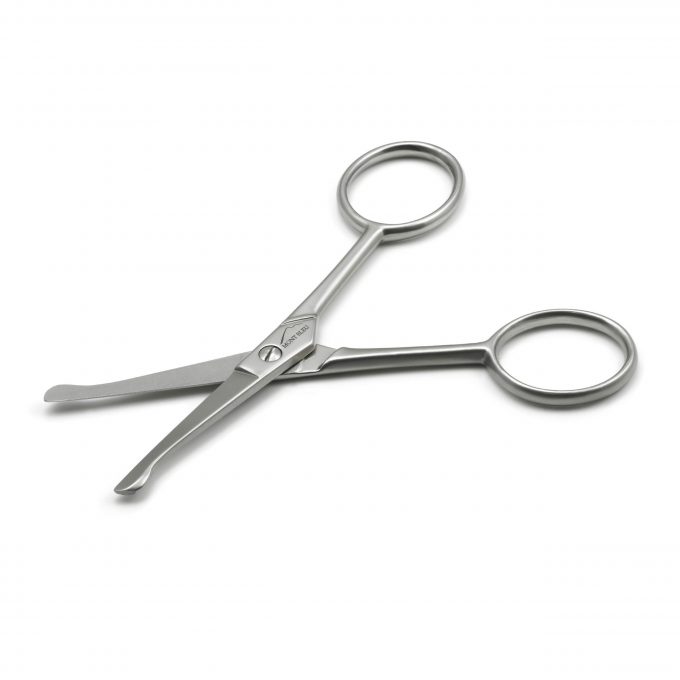 Mont Bleu Ear & Nose Hair Scissors, Carbon Steel, made in Italy
