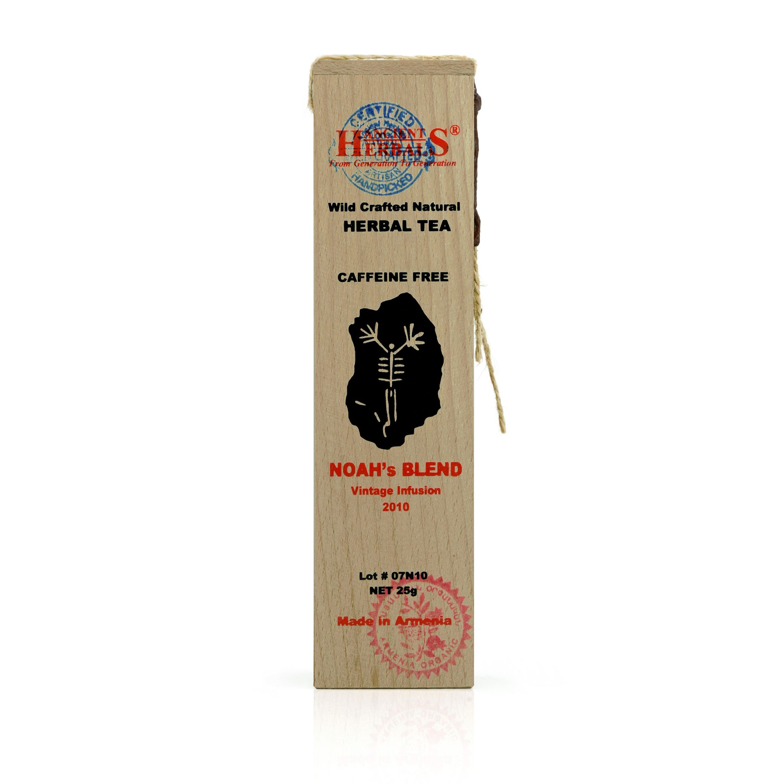 Ancient Herbals Noah’s Blend – 100% Natural Wild Crafted Loose Leaf Herbal Tea in a Wooden Box, 25 g