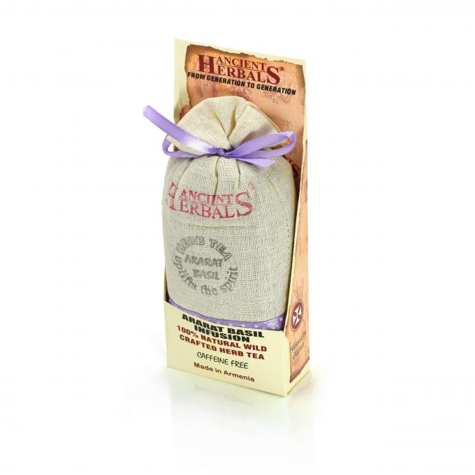 Ancient Herbals Ararat Basil – 100% naturalna dzika stworzona z sypkich liści herbata ziołowa w bawełnianej torebce, 50 g