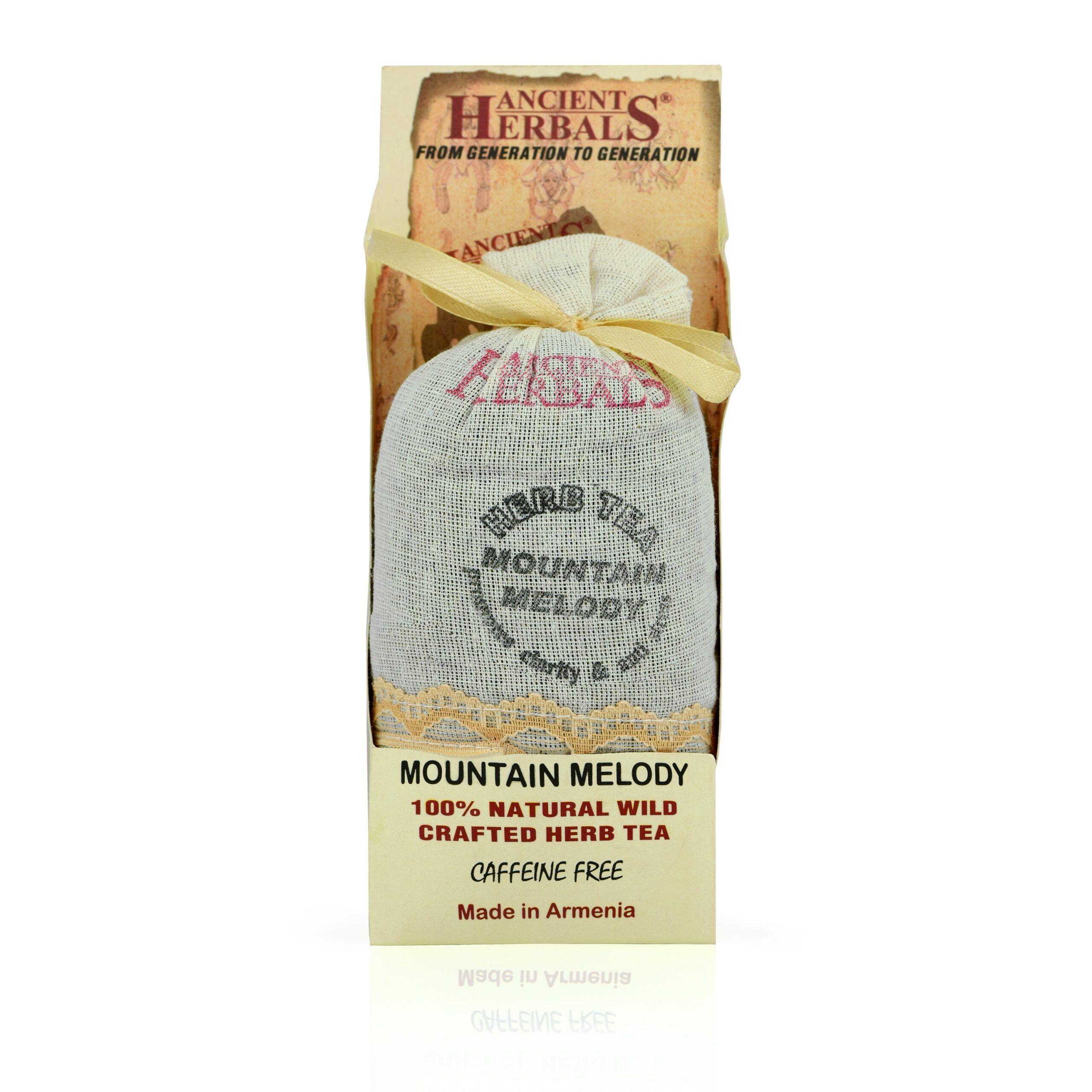 Ancient Herbals Mountain Melody – 100% Natural Wild Crafted Loose Leaf Herbal Tea in a Cotton Bag, 50 g