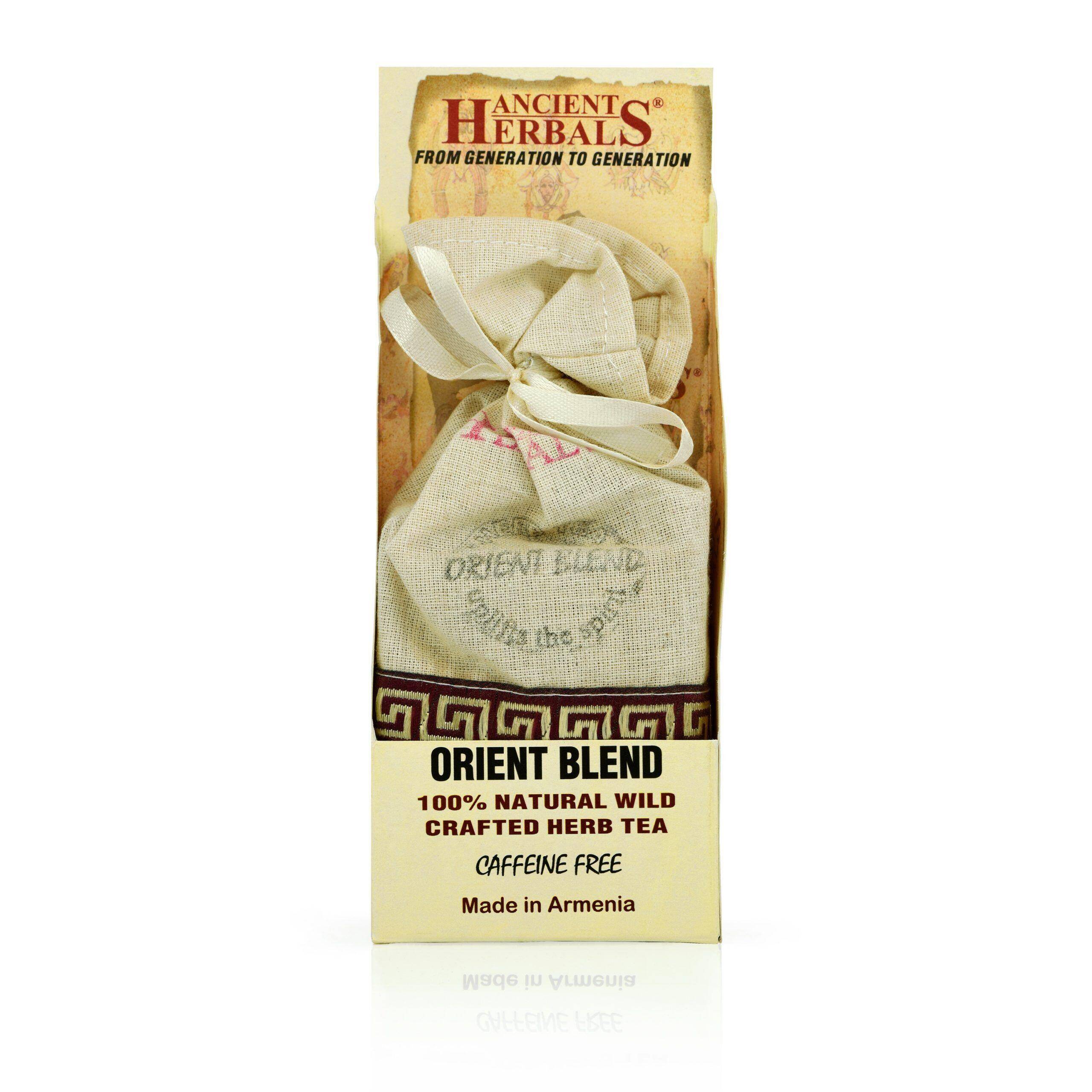 Ancient Herbals Orient Blend – 100% Natural Wild Crafted Loose Leaf Herbal Tea in a Cotton Bag, 50 g