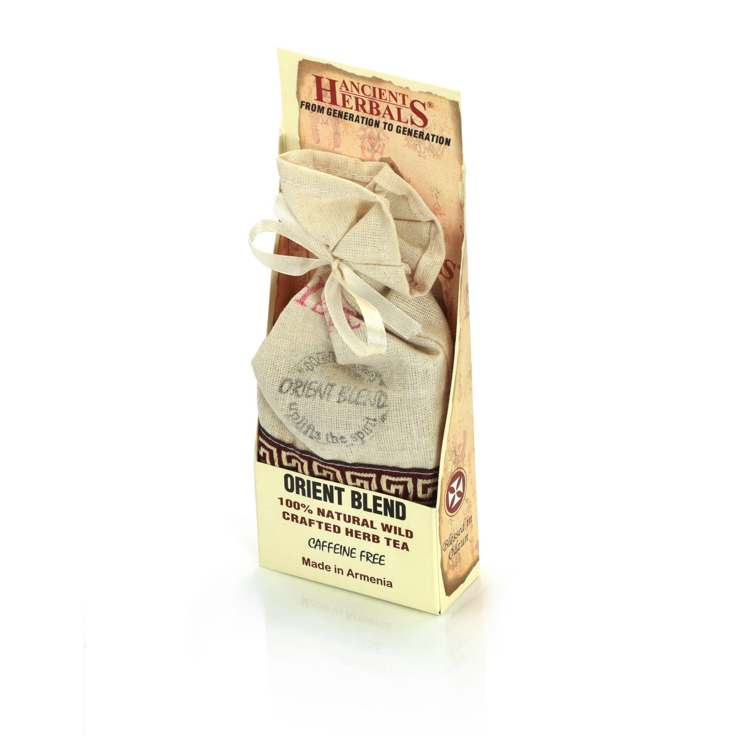 Ancient Herbals Orient Blend – 100% Natural Wild Crafted Loose Leaf Herbal Tea in a Cotton Bag, 50 g