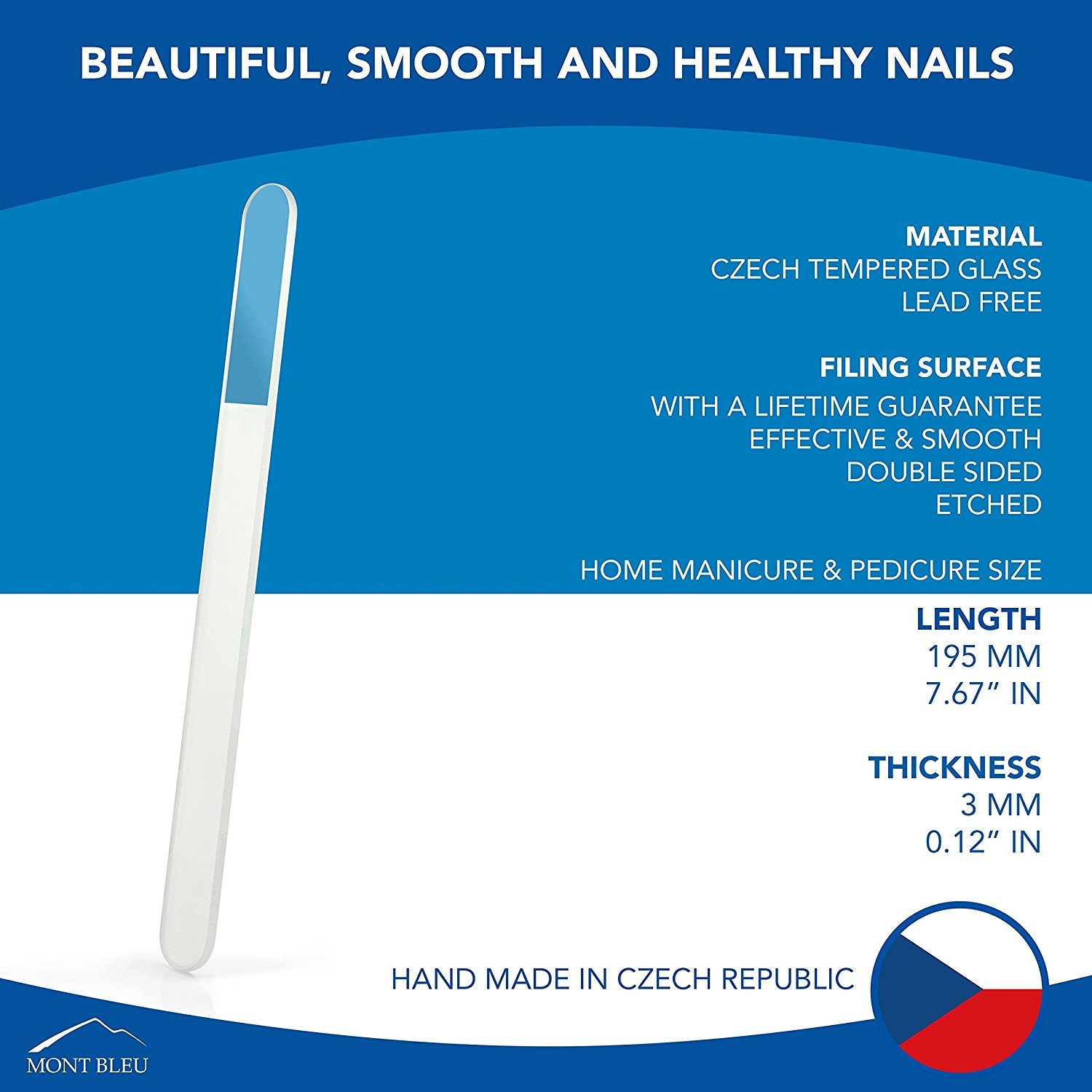 Mont Bleu® Large Transparent Glass Nail File
