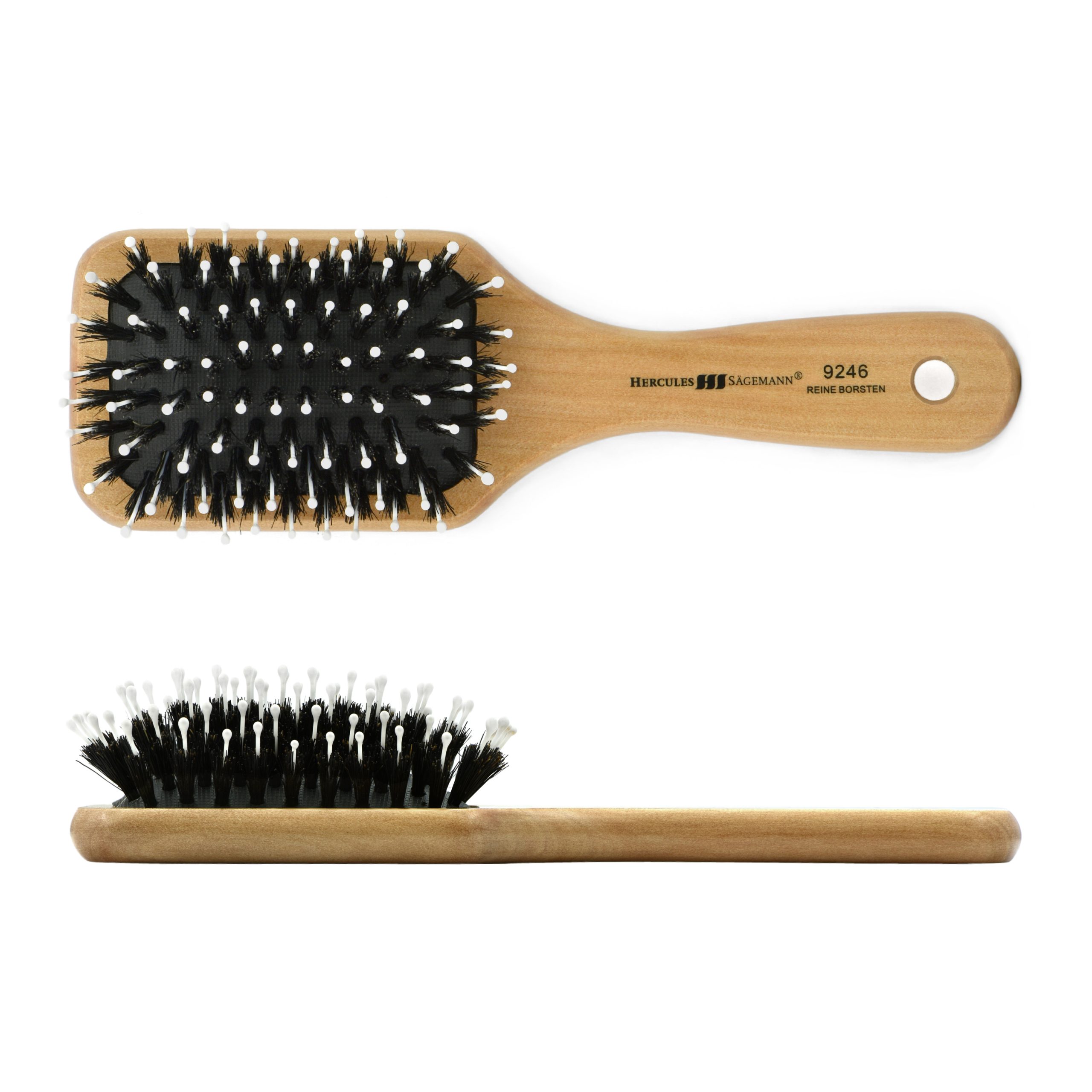 9246c Hercules Sägemann Scalp Detangling Paddle Brosse à cheveux 9246 Bois