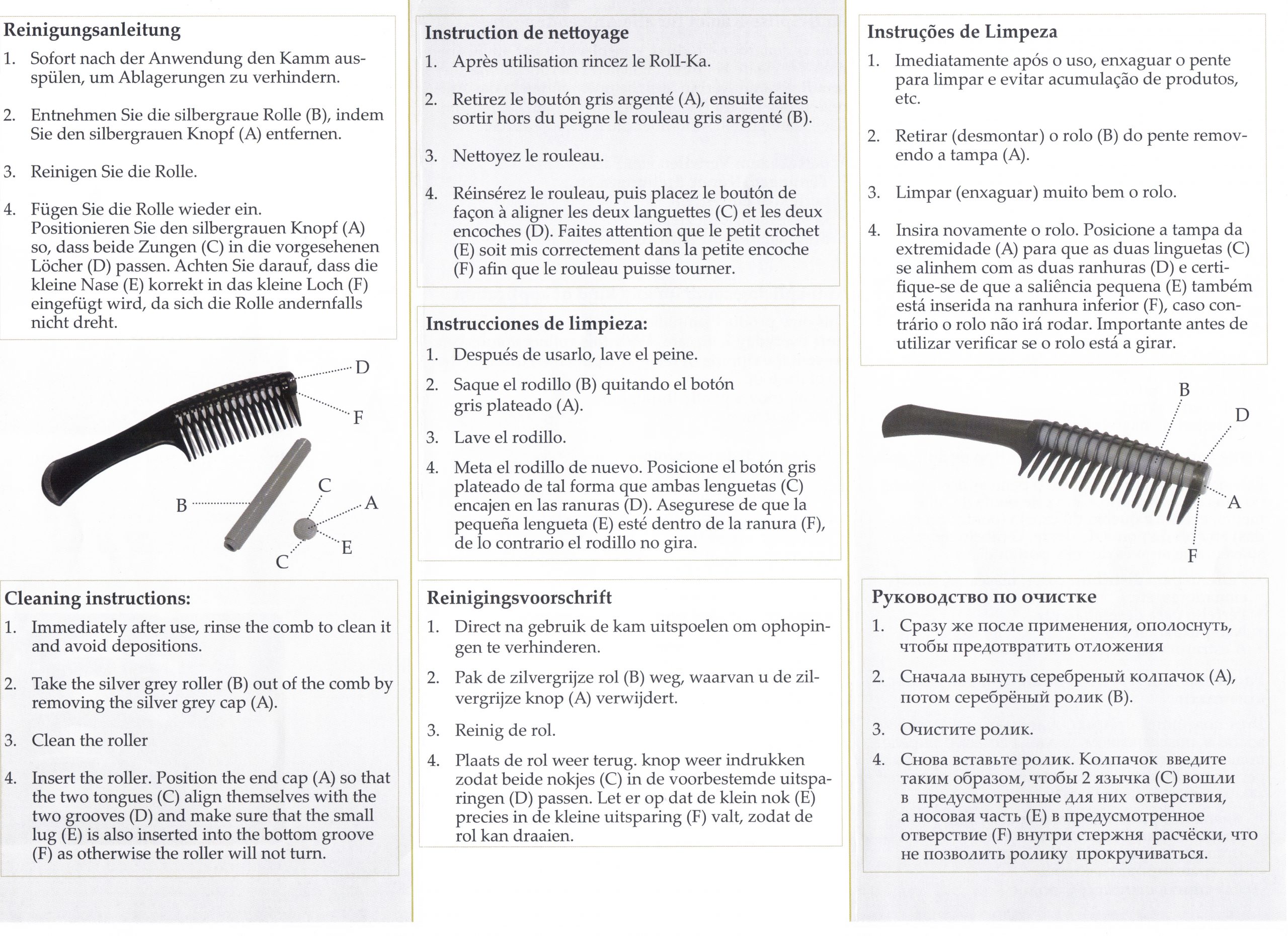 Hercules Sägemann Triumph Master Roll-Ka 79402 Griffkamm 9" Rolle silber