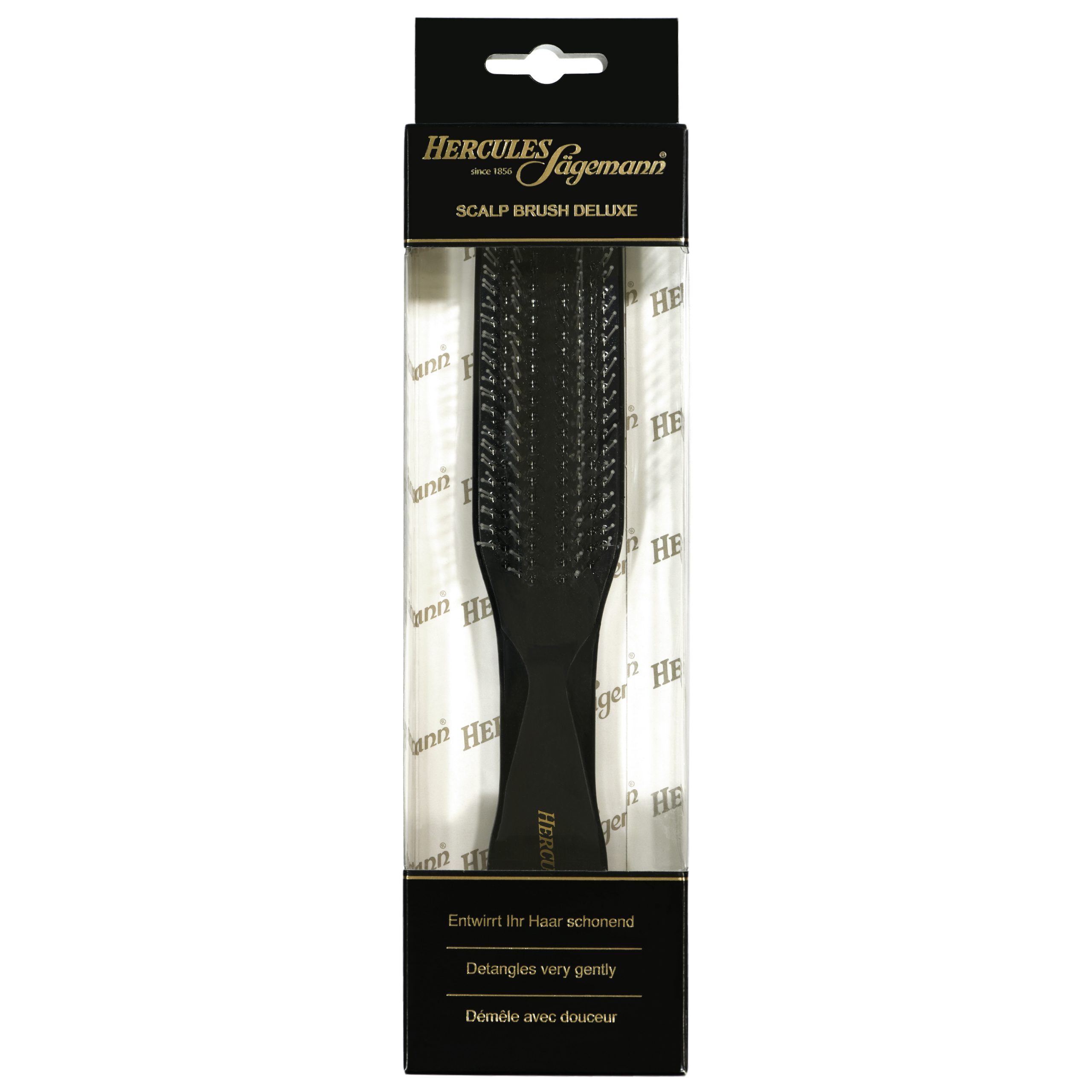 Hercules Sägemann Deluxe Scalp Detangling Brush 8300 Black Color