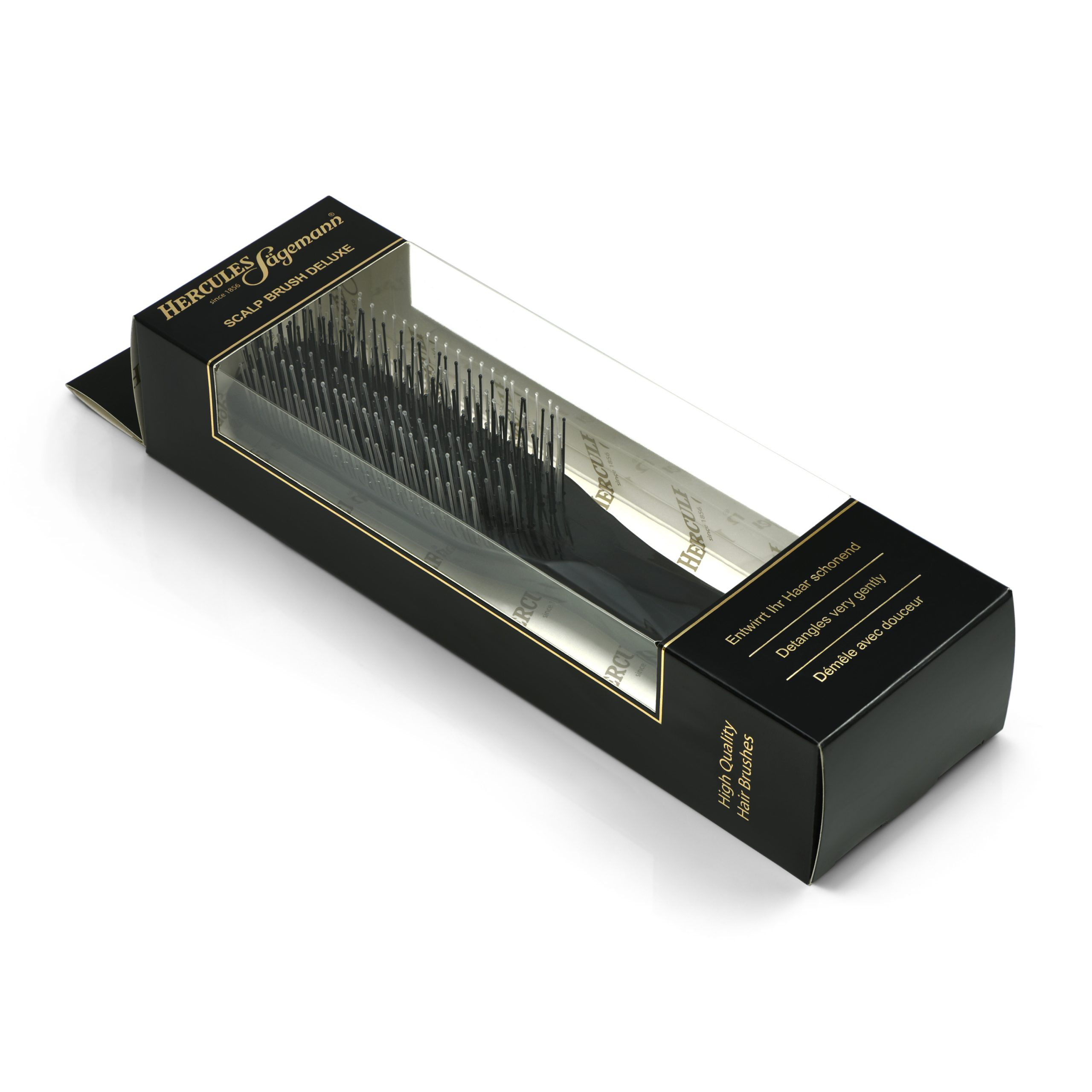 Hercules Sägemann Deluxe Scalp Detangling Brush 8300 Black Color