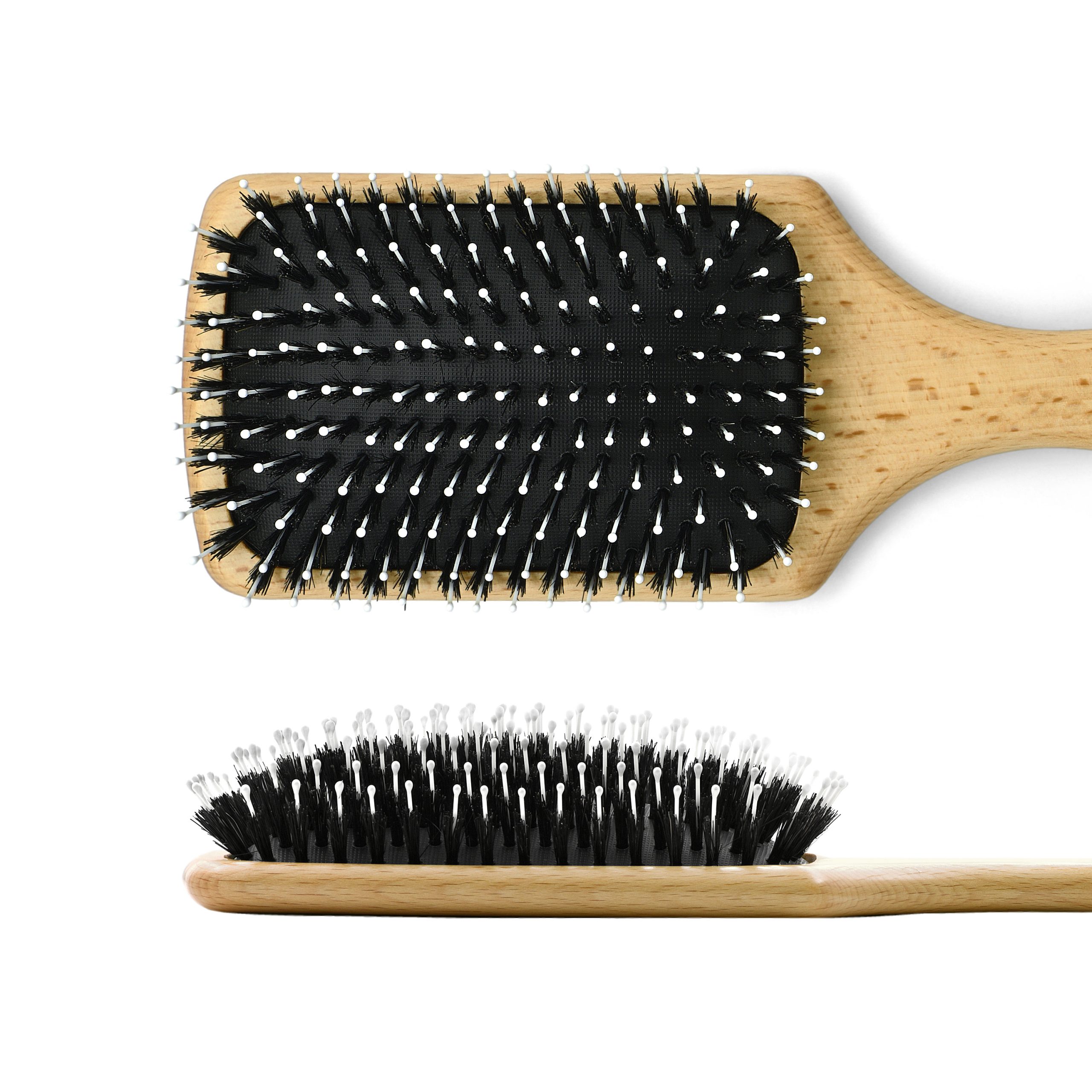 Hercules Sägemann 9247 Paddle Brush 11-reihig Wood Wild Boar Bristles