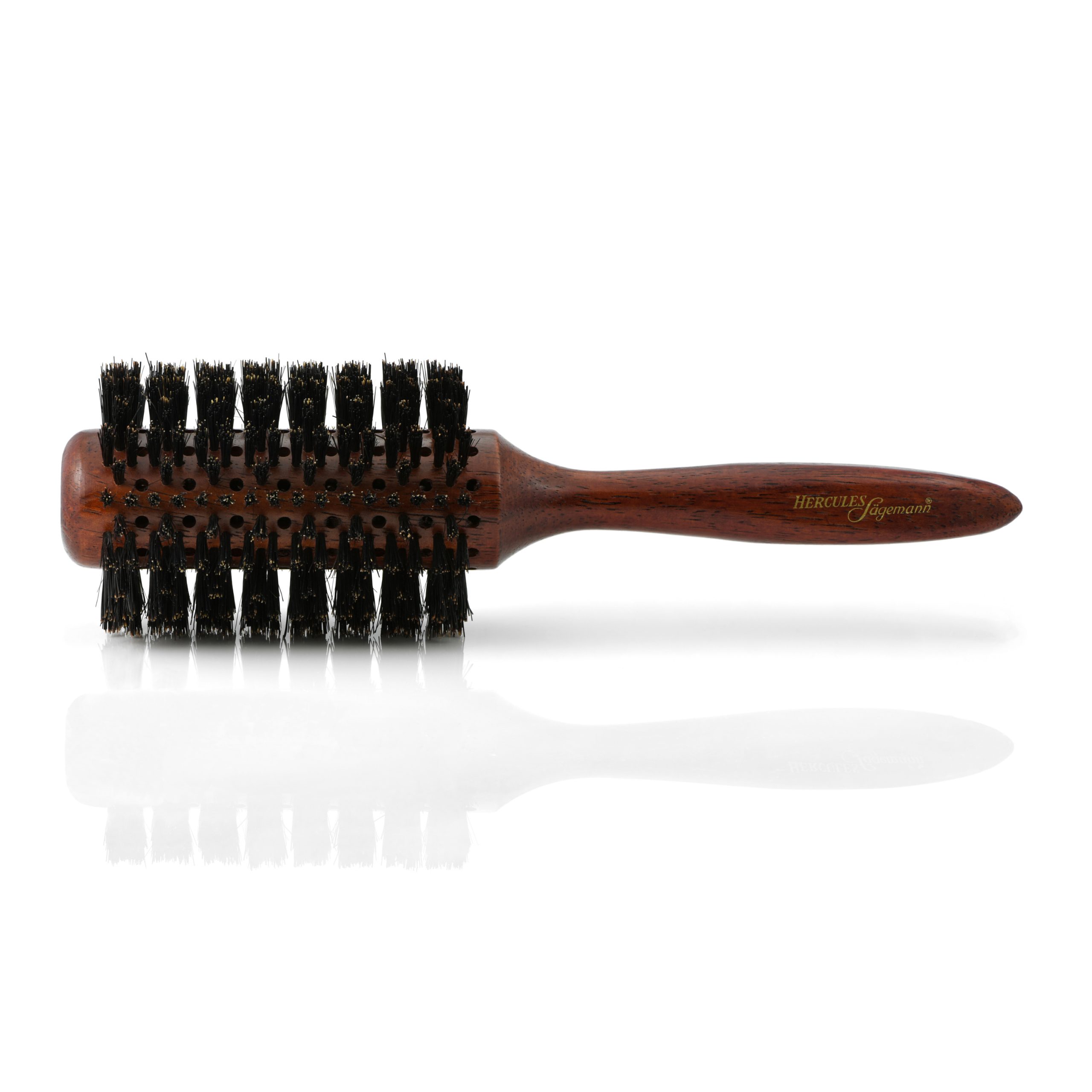 Hercules Sägemann Round Brush 9629, Mahogany 24-rows, Extra Large, 35/75 mm
