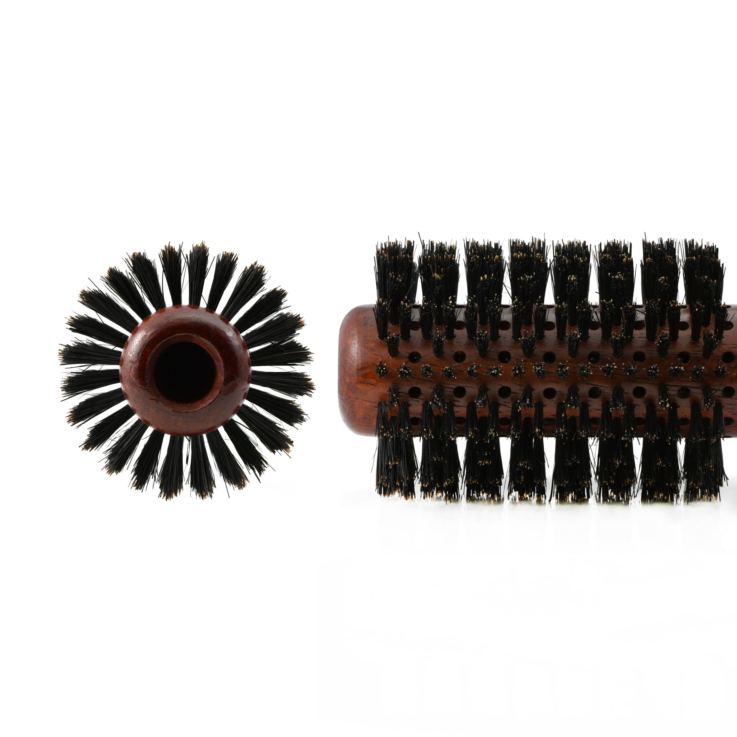 Hercules Sägemann Round Brush 9629, Mahogany 24-rows, Extra Large, 35/75 mm